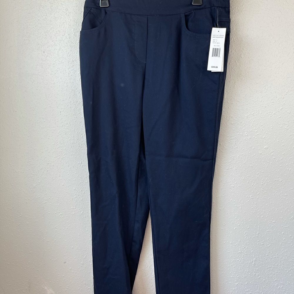 NWT Notations Women’s Navy Blue Pants Size 10